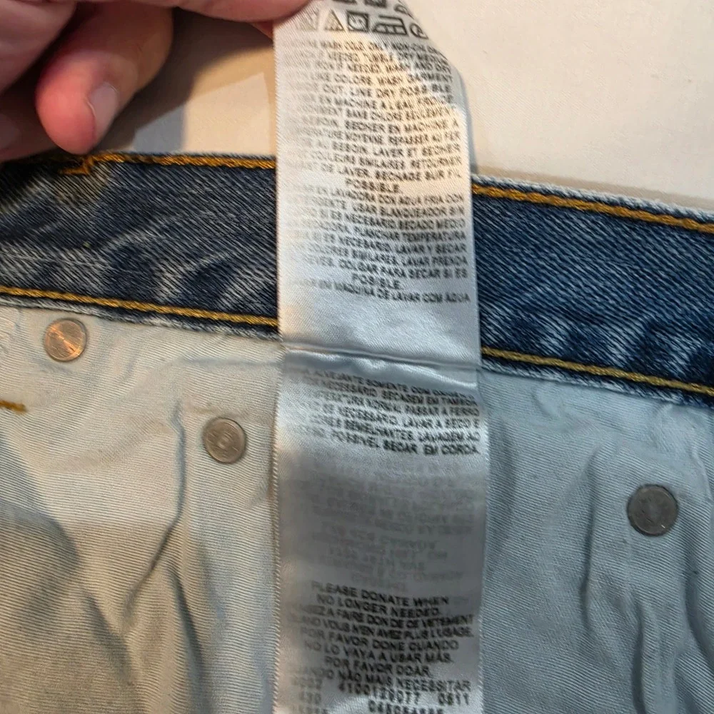 Levis 505 Straight Fit Jeans Mens 48x27 Blue Medium Wash Excellent Classic Denim